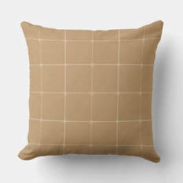 Beige geometrisk kakeldesignbakgrund kudde