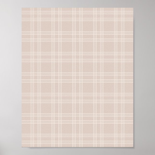 Beige Gingham Poster (Framsidan)