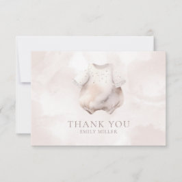 Beige Girl Baby Shower Tack Kort