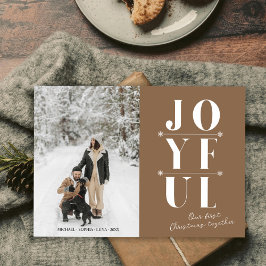 Beige Glatt första julmodern Modern Hund Julkort