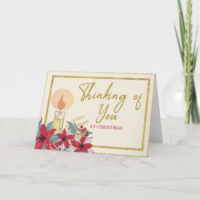 Beige Golden | Du tänker på julkortet Helgkort (Framsida)