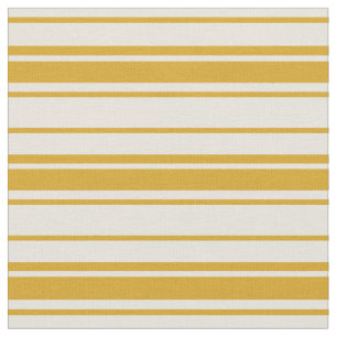 Beige & Goldenrod Stripe Mönster Tyg