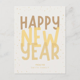 Beige Gott nytt år Vykort