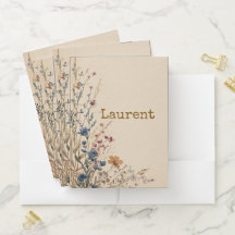 Beige Gräns Rustic Boho Wildblomma