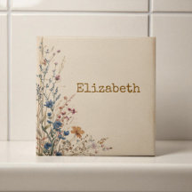 Beige Gräns Rustic Boho Wildblomma