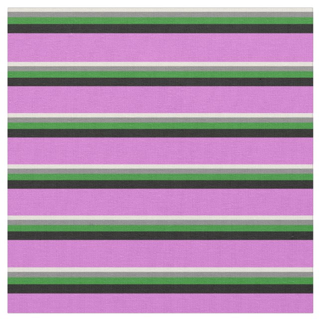 Beige, Grått, Forest Grönt, Black och Orchid Tyg (Närbild)