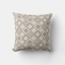 Beige & Grått Geometric Mönster Dekorativ kudde