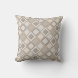Beige & Grått Geometric Mönster Dekorativ kudde