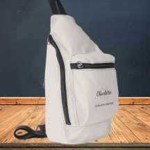 Beige grått monogram initialer namn