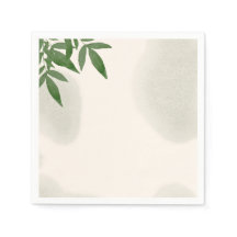 Beige greenery babydusch