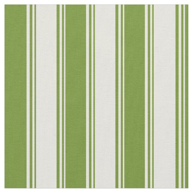 Beige & Grönt Färgad stripe/länt Mönster Tyg (Närbild)