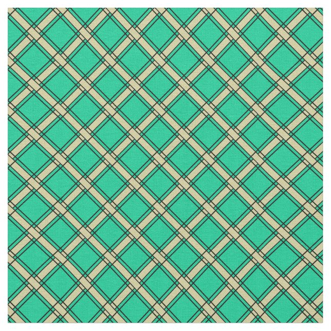 Beige grönt, plaid mönster, tartan tyg (Närbild)