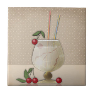 Beige grunge retro vintage cocktail kakelplatta