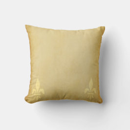 Beige guld de luxe Fransk stil fleur de lis Kudde
