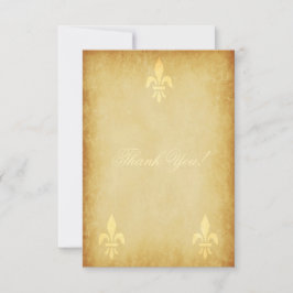 Beige guld de luxe Fransk stil fleur de lis Tack Kort