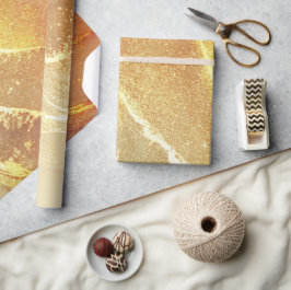 Beige Guld Gult Abstrakt Presentpapper