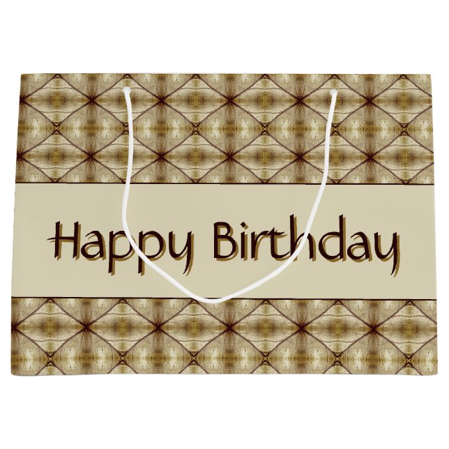 Beige Guld och Mörk Brown mönstrad (Framsidan)