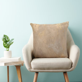 Beige Guld Texturerad Kastkudde Kudde