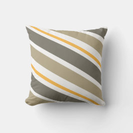 Beige & Gult Candy Stripe Dekorativ kudde