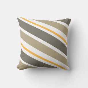 Beige & Gult Candy Stripe Dekorativ kudde