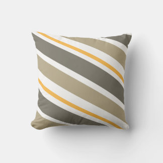Beige & Gult Candy Stripe Dekorativ kudde