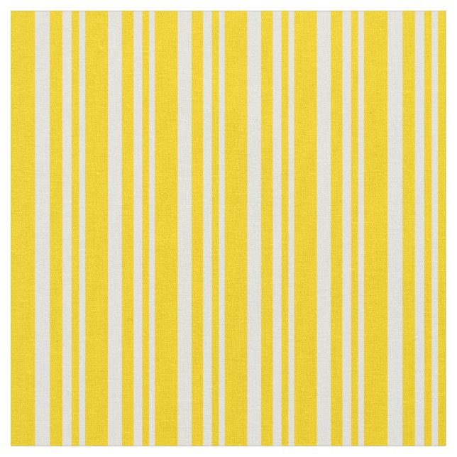 Beige & Gult Stripe Mönster Tyg (Närbild)