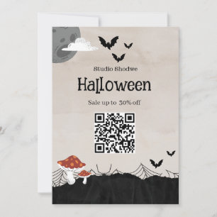 Beige Halloween Sale Marknadsföring Inbjudningar