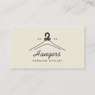 Beige Hanger Mode Stylist Visitkort