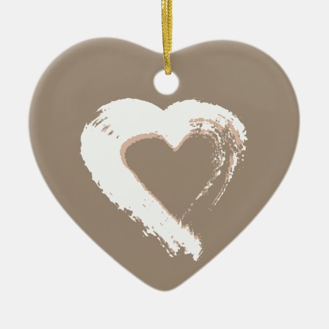 Beige Heart Ornament (Framsidan)