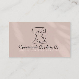 Beige Homemade Food Bakery Cooker Visitkort