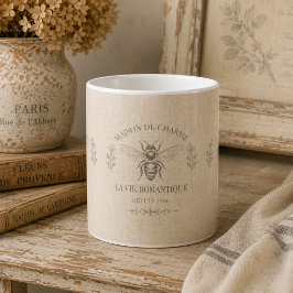Beige Honeybi Fransk Landsbyg Retro Rustik Kaffemugg