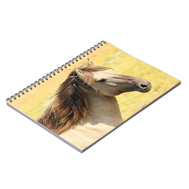 Beige Horse Profile Anteckningsbok (Vänstra Sidan)