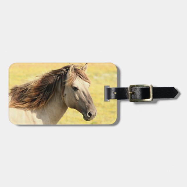 Beige Horse Profile Bagagebricka (Horisontell Framsida)