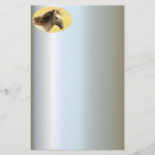 Beige Horse Profile Brevpapper