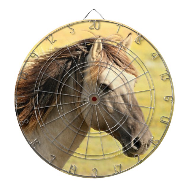 Beige Horse Profile Darttavla (Framsidan)