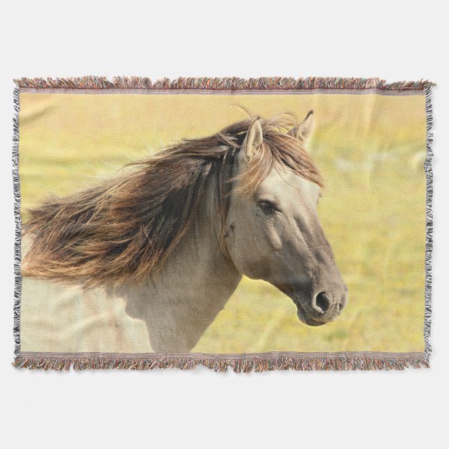 Beige Horse Profile Filt (Framsidan)