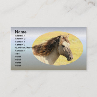 Beige Horse Profile Visitkort