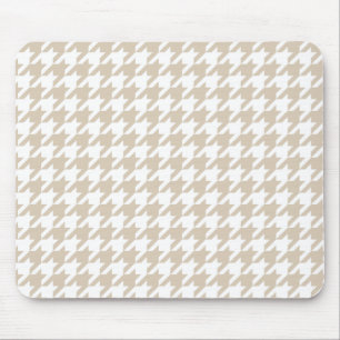 Beige Houndstooth mönster Musmatta