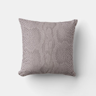 Beige Illustration of Snakeskin Dekorativ kudde