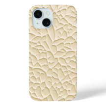 Beige iPhone-fodral med organiskt texturerad relie