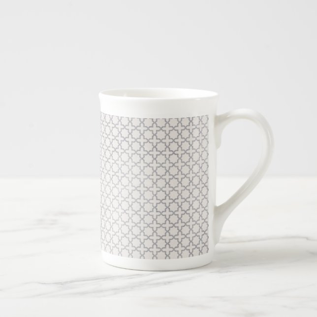 Beige Islamic geometric mönster Benporslin Mugg (Höger)