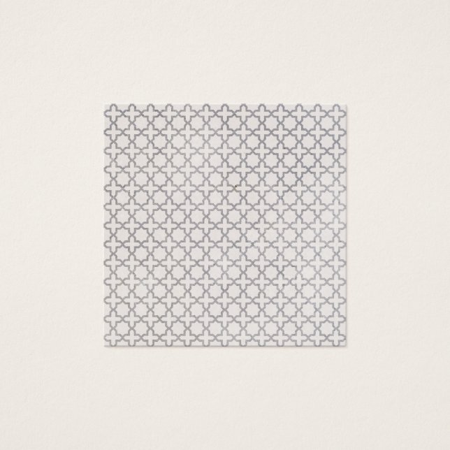 Beige Islamic geometric mönster Fyrkantigt Visitkort (Framsida)