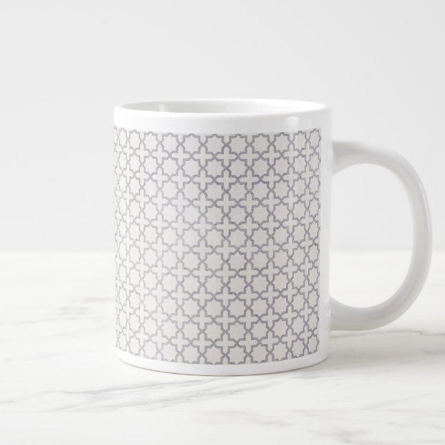 Beige Islamic geometric mönster Jumbo Mugg (Höger)