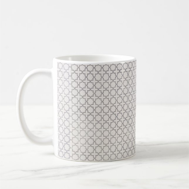 Beige Islamic geometric mönster Kaffemugg (Vänster)