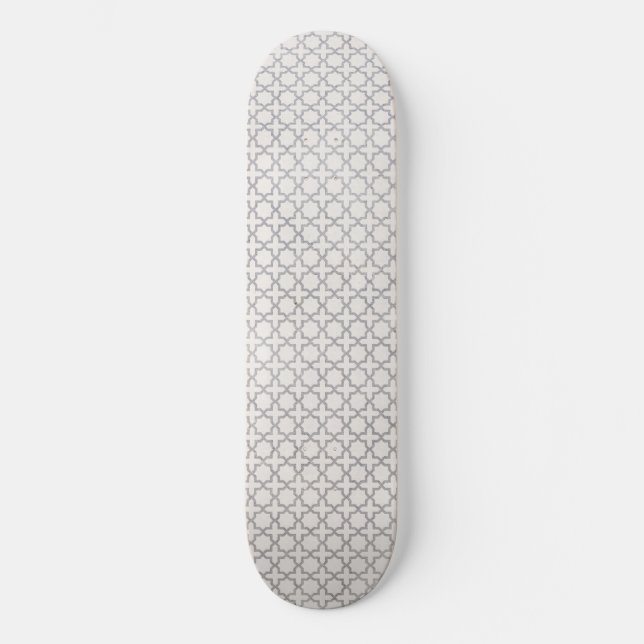 Beige Islamic geometric mönster Mini Skateboard Bräda 18,5 Cm (Framsida)