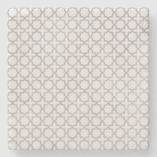 Beige Islamic geometric mönster Stenunderlägg