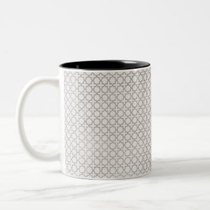 Beige Islamic geometric mönster Två-Tonad Mugg