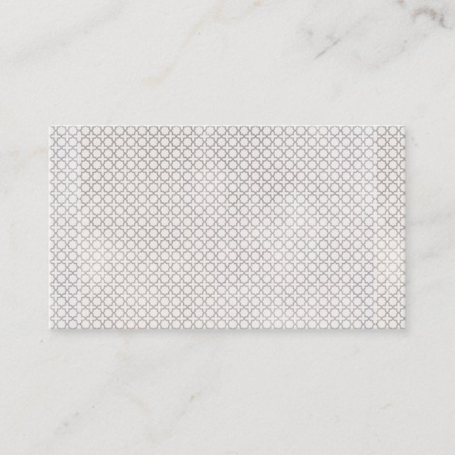 Beige Islamic geometric mönster Visitkort (Framsida)