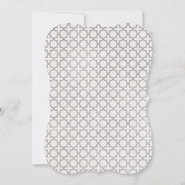 Beige islamiskt geometriskt mönster anteckningskort (Framsida)