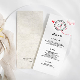 Beige Karta Destination Wedding Meny